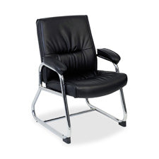 Lorell Bridgemill Leather Guest Chair, Sold as 1 Each