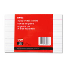 Mead Plain Index Card, Sold as 1 Package, 100 Each per Package 