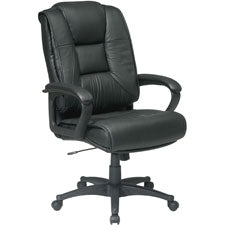Office Star EX5162 Deluxe High Back Executive Leather Chair, Sold as 1 Each