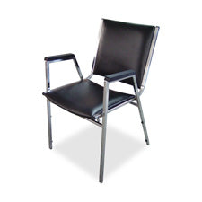 Lorell Plastic Arm Stacking Chair, Sold as 1 Carton, 4 Each per Carton 
