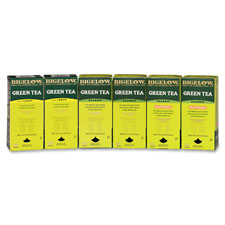 Bigelow Tea Assorted Green Tea Bag, Sold as 1 Carton, 6 Box per Carton 