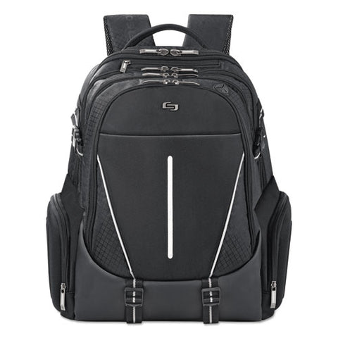Active Laptop Backpack, 17.3", 12 1/2 x 6 x 18 3/4, Black, Sold as 1 Each