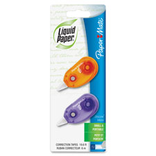 Paper Mate Liquid Paper DryLine Correction Tape with Dispenser, Sold as 1 Package, 2 Each per Package 