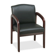Lorell Deluxe Faux Guest Chair, Sold as 1 Each