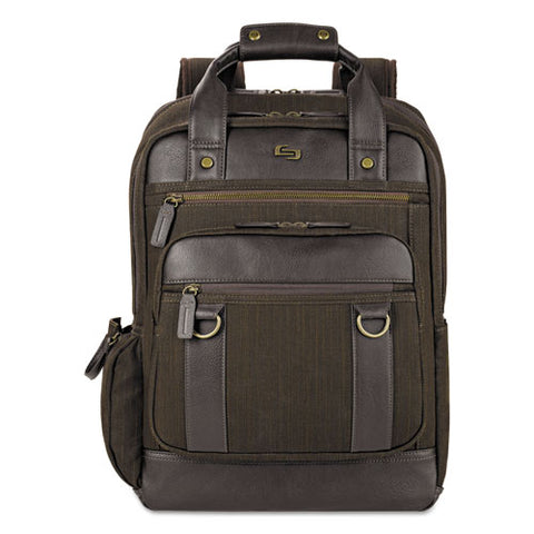 Bradford Backpack, 15.6", 12 x 5 x 17, Espresso, Sold as 1 Each