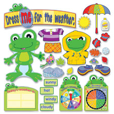 Carson-Dellosa Weather Frog Bulletin Board Set, Sold as 1 Set