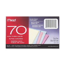 Mead Double Ruled Index Card, Sold as 1 Package