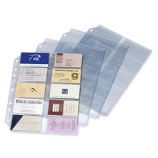 Cardinal Poly Business Card Refill Page, Sold as 1 Package, 10 Each per Package 
