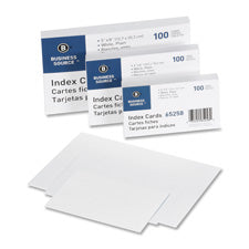 Business Source Plain Index Card, Sold as 1 Package