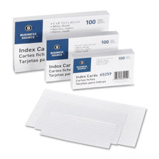 Business Source Ruled Index Card, Sold as 1 Package