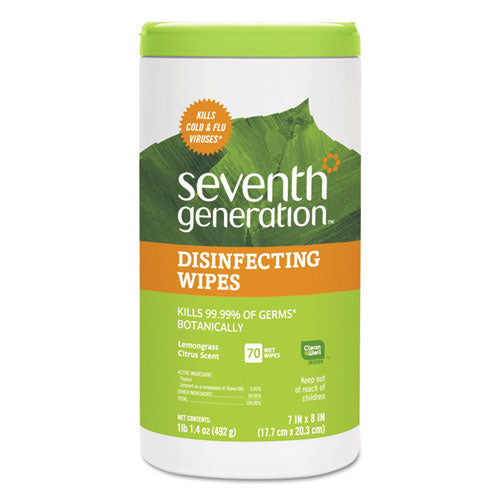 Botanical Disinfecting Wipes, 8 x 7, 70 Count, Sold as 1 Each