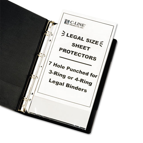 C-Line - Top-Load Polypropylene Sheet Protectors, Heavy, Legal, Clear, 50/Box, Sold as 1 BX