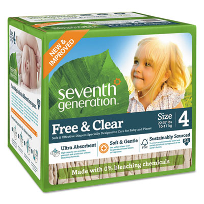 Baby Diapers, Stage 4, 22-37 lbs, Tan, 54/CT, Sold as 1 Carton, 54 Each per Carton 