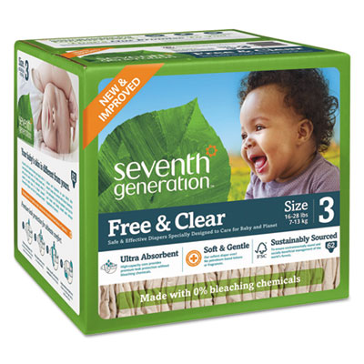 Baby Diapers, Stage 3, 16-28 lbs, Tan, 62/CT, Sold as 1 Carton, 62 Each per Carton 