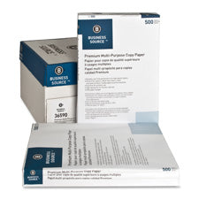 Business Source Multipurpose Copy Paper, Sold as 1 Carton, 5 Ream per Carton 