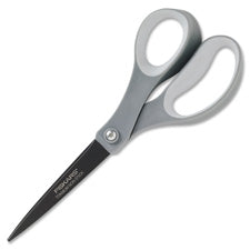 Contoured Scissors, Softgrip, Straight, Nonstick, 8"L, GY, Sold as 1 Each