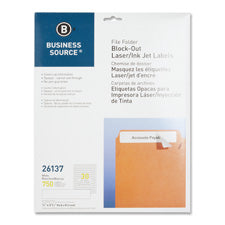 Business Source Block-out Filing Laser/Inkjet Label, Sold as 1 Package, 750 Each per Package 