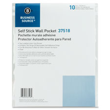 Business Source Vinyl File Pocket, Sold as 1 Package