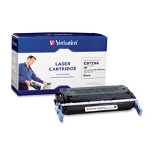 Verbatim HP C9720A Black Remanufactured Laser Toner Cartridge, Sold as 1 Each