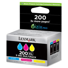 Lexmark 200XL Tri Color Ink Cartridge, Sold as 1 Package, 3 Each per Package 