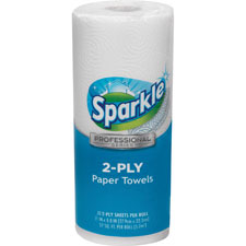 Sparkle Towel Roll, 2-Ply, 70Shts/RL, 30 RL/CT, White, Sold as 1 Carton, 100 Each per Carton 