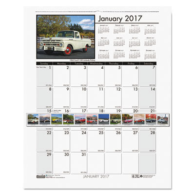 Classic Cars Monthly Wall Calendar, 12 x 12, 2016, Sold as 1 Each