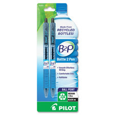 Bottle to Pen (B2P) Recycled Water Bottle Ball Point Pens, Sold as 1 Package, 2 Each per Package 
