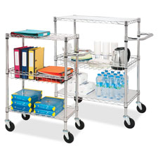 Lorell 3-Tier Rolling Carts, Sold as 1 Each