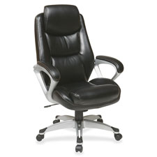 Lorell Executive Leather high-back Chair, Sold as 1 Each