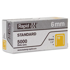 Rapid R23 No.19 Fine Wire 1/4" Staples, Sold as 1 Box, 5000 Each per Box 