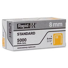 Rapid R23 No.19 Fine Wire 5/16" Staples, Sold as 1 Box, 5000 Each per Box 