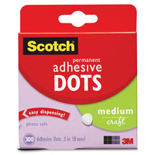 Scotch Medium Craft Permanent Adhesive Dots, Sold as 1 Box