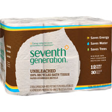 Seventh Generation Recycled Unbleached Bathroom Tissue, Sold as 1 Package, 12 Roll per Package 