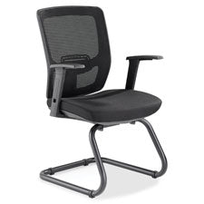 Lorell Variable-Resist Lumbar Guest Chair with Arms, Sold as 1 Each