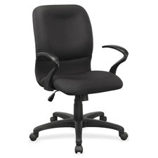 Lorell Executive Mid-Back Fabric Contour Chair, Sold as 1 Each