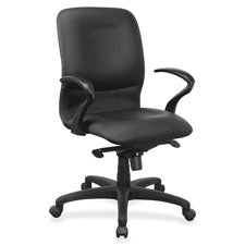 Lorell Executive Mid-Back Fabric Contour Chair, Sold as 1 Each