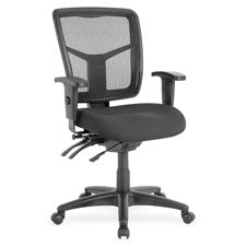 Lorell Managerial Swivel Mesh Mid-back Chair, Sold as 1 Each