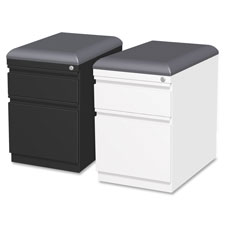 Lorell Mobile Pedestal File with Seating, Sold as 1 Each