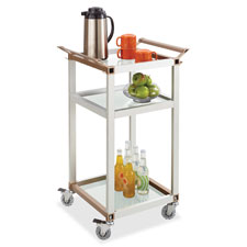 Safco Small Aluminum Frame Refreshment Cart, Sold as 1 Each