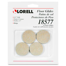 Lorell Self-Stick Round Felt Floor Glides, Sold as 1 Carat
