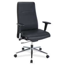Lorell Leather Suspension Chair, Sold as 1 Each