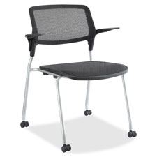 Lorell Fixed Arms Stackable Guest Chairs, Sold as 1 Carton, 2 Each per Carton 