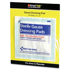 First Aid Only Sterile Gauze Dressing Pads, Sold as 1 Package