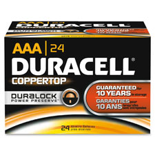 Duracell AAA CopperTop Batteries, Sold as 1 Package, 24 Each per Package 
