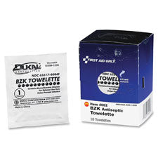 First Aid Only Antiseptic Towelettes Packets, Sold as 1 Box, 10 Each per Box 
