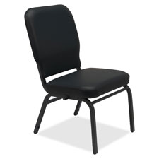 Lorell Vinyl Back/Seat Oversized Stack Chairs, Sold as 1 Carton, 2 Each per Carton 