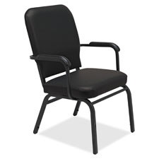 Lorell Fixed Arms Vinyl Oversized Stack Chairs, Sold as 1 Carton, 2 Each per Carton 