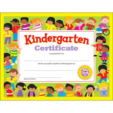 Trend Kindergarten Certificates, Sold as 1 Each