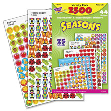 Trend Seasons superSpots & superShapes Stickers, Sold as 1 Package, 2500 Each per Package 