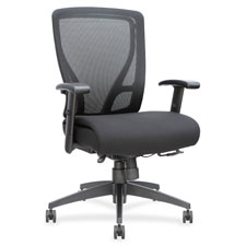 Lorell Fabric Seat Mesh Mid-back Chair, Sold as 1 Each